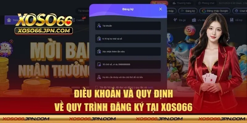 Điều khoản đăng ký tại XOSO66