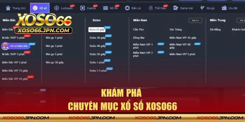 Khám phá chuyên mục xổ số XOSO66 hấp dẫn